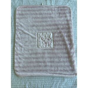 Tiddliwinks Baby Blanket Pink Striped Ladybug Square Satin